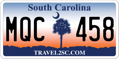 SC license plate MQC458