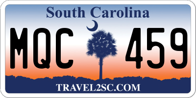 SC license plate MQC459
