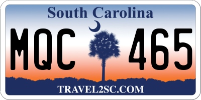 SC license plate MQC465