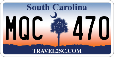 SC license plate MQC470