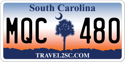 SC license plate MQC480