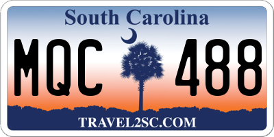 SC license plate MQC488