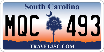 SC license plate MQC493