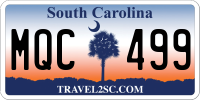 SC license plate MQC499