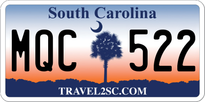 SC license plate MQC522