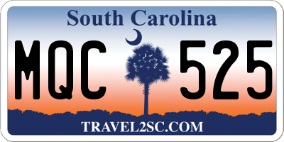 SC license plate MQC525