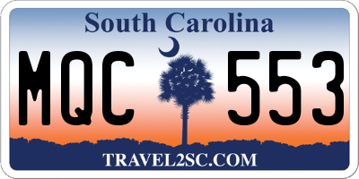 SC license plate MQC553