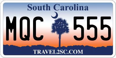 SC license plate MQC555