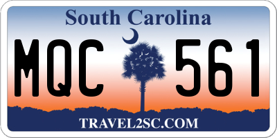 SC license plate MQC561