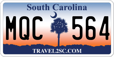 SC license plate MQC564