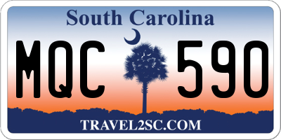 SC license plate MQC590