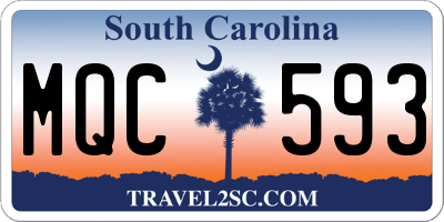 SC license plate MQC593