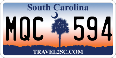 SC license plate MQC594
