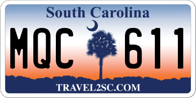 SC license plate MQC611