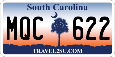 SC license plate MQC622