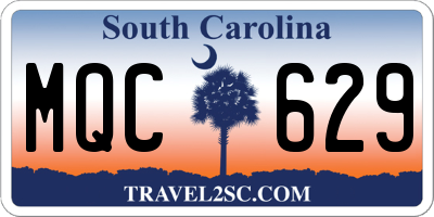 SC license plate MQC629