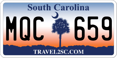 SC license plate MQC659
