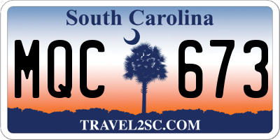 SC license plate MQC673