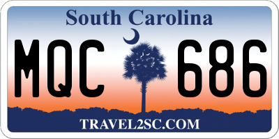 SC license plate MQC686