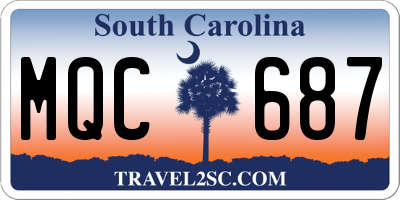 SC license plate MQC687