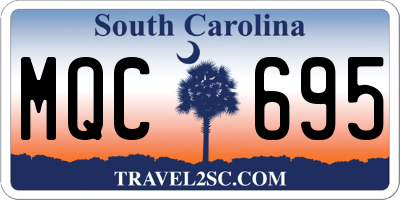 SC license plate MQC695