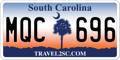 SC license plate MQC696