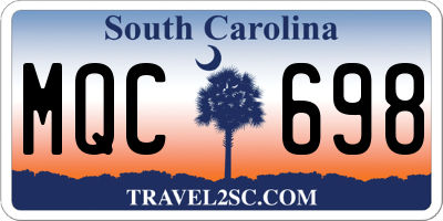 SC license plate MQC698