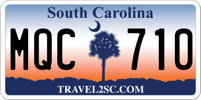 SC license plate MQC710