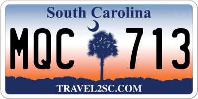 SC license plate MQC713