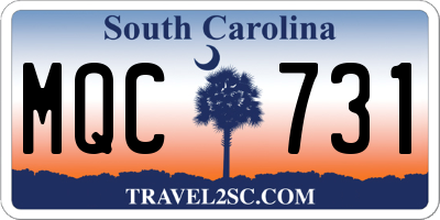 SC license plate MQC731