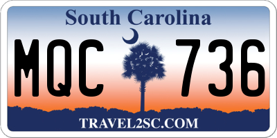 SC license plate MQC736