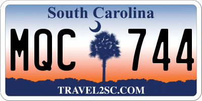 SC license plate MQC744