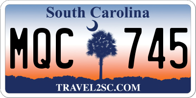 SC license plate MQC745