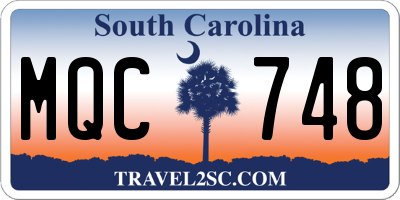 SC license plate MQC748
