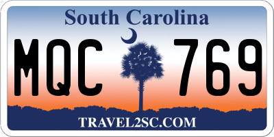 SC license plate MQC769