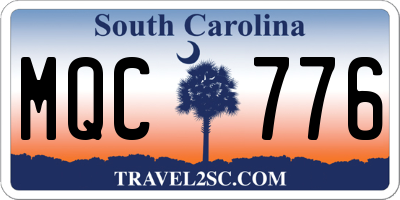 SC license plate MQC776