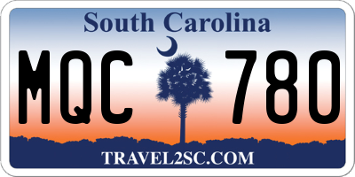 SC license plate MQC780