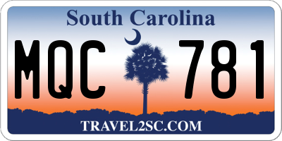 SC license plate MQC781