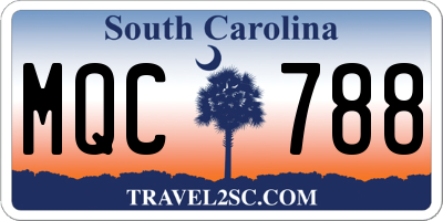SC license plate MQC788