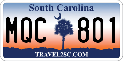 SC license plate MQC801
