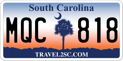 SC license plate MQC818