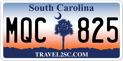 SC license plate MQC825