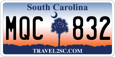 SC license plate MQC832