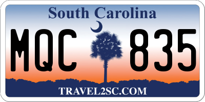 SC license plate MQC835