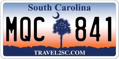 SC license plate MQC841