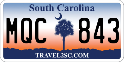 SC license plate MQC843