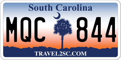 SC license plate MQC844