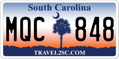 SC license plate MQC848