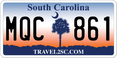 SC license plate MQC861