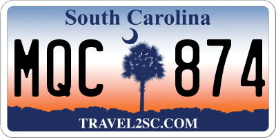 SC license plate MQC874